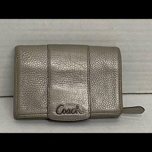 Silver coach wallet